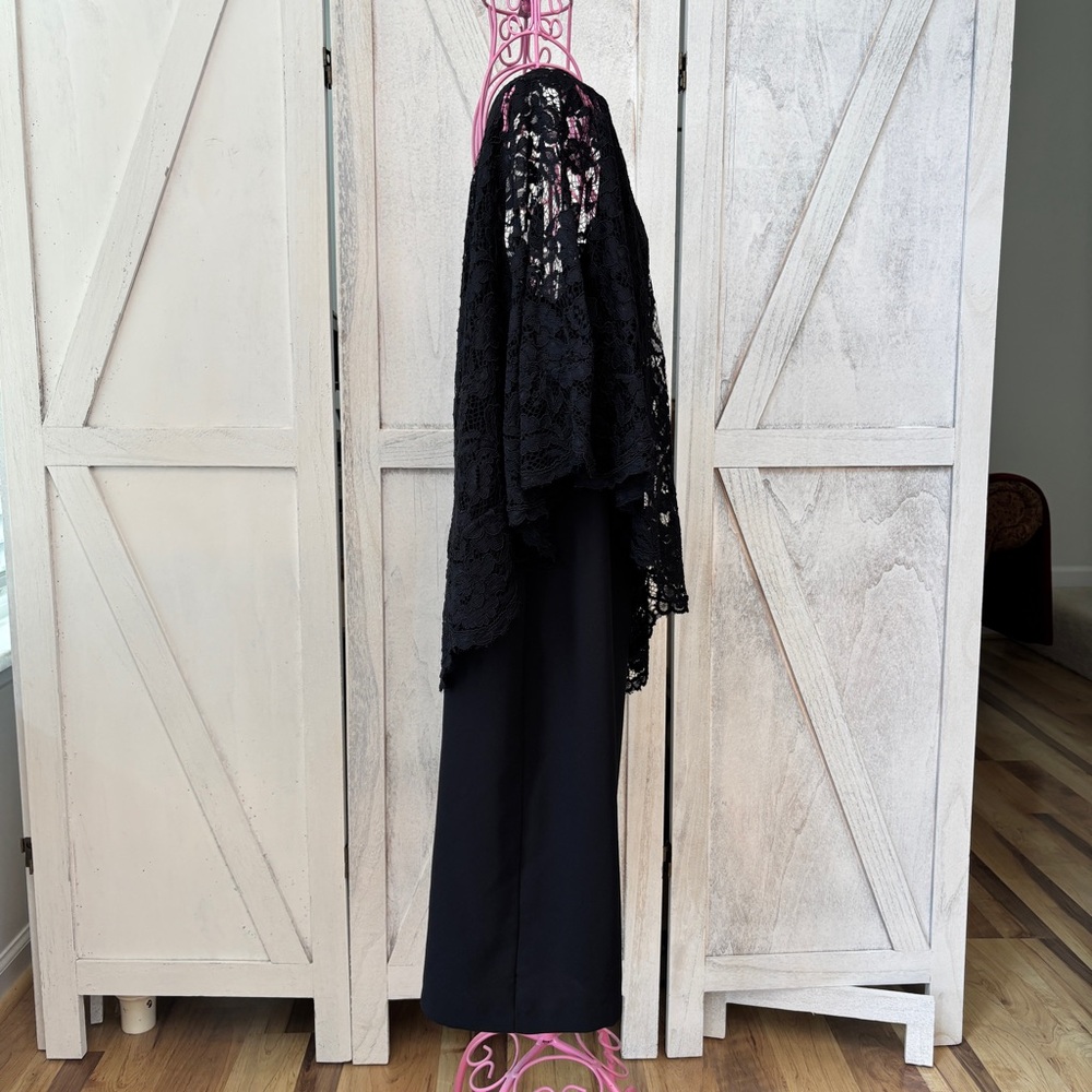 NEW NANETTE LEPORE Black Lace One Shoulder Dress Women’s 10 Cocktail Party NWT - Picture 14 of 16